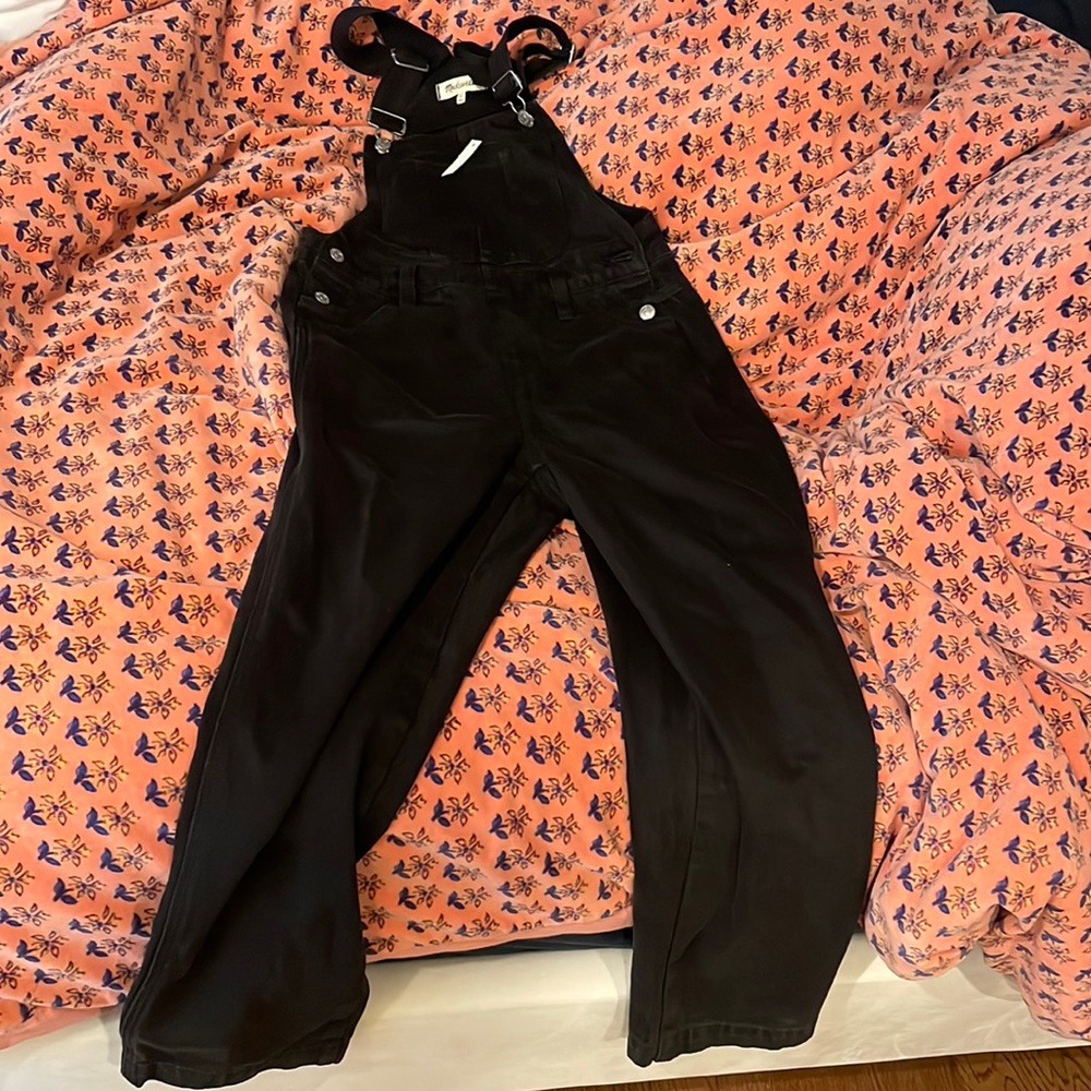Small madewell black jean overalls